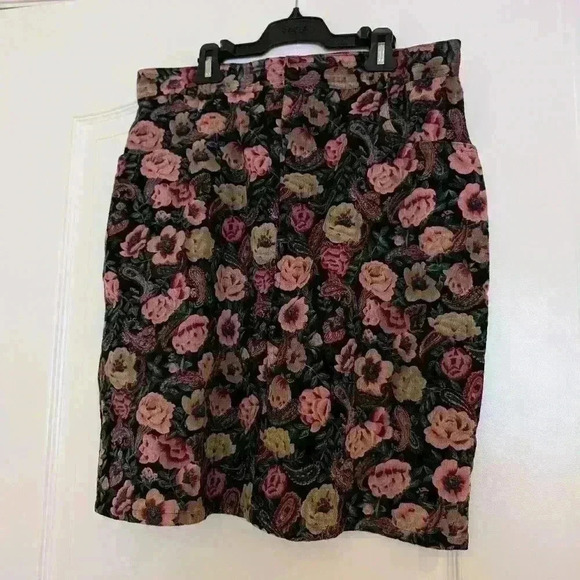 Vintage pink floral plus size 18 Jessica skirt - Picture 2 of 9